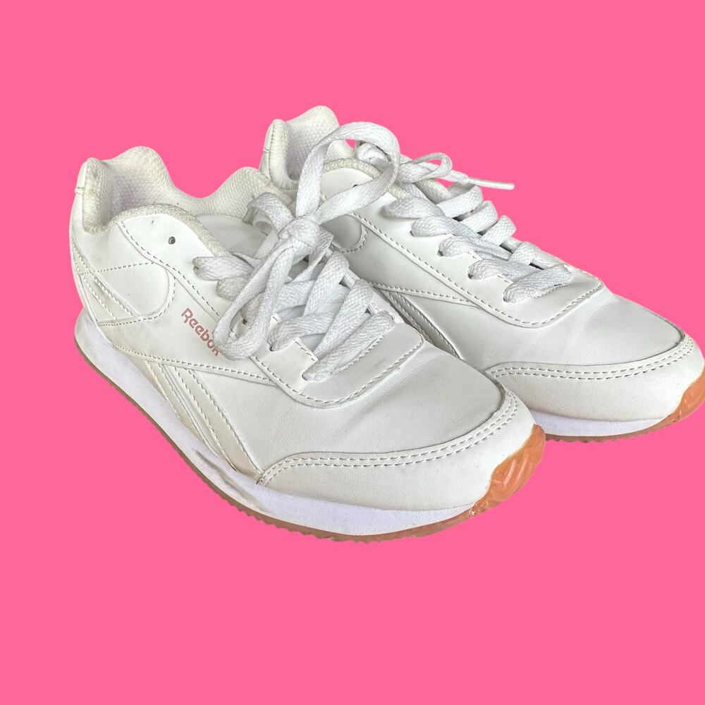 Kids Shoes Size 3 White with Pink Classic Sneaker